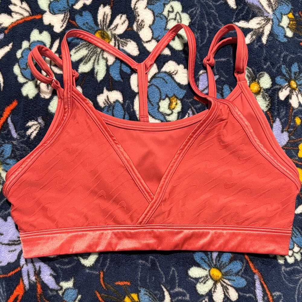 Nike coral sports bra